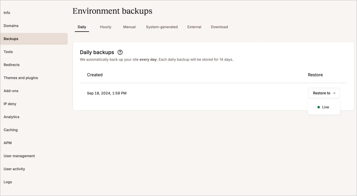 Fitur Backup Dan Restore Di Mykinsta