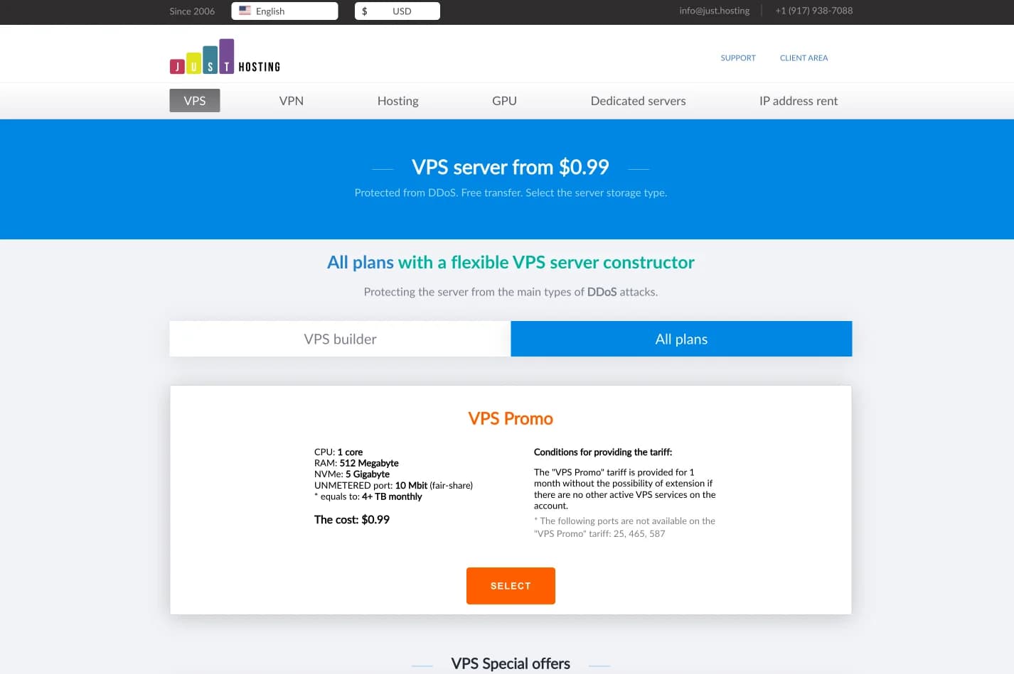 JustHosting screenshot 1