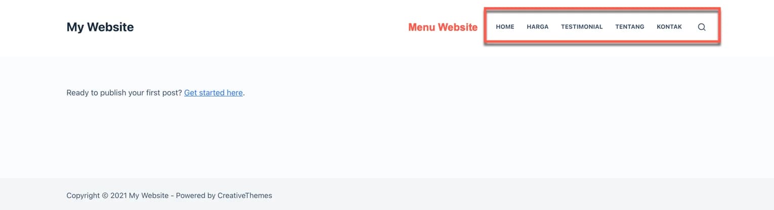 menambahkan menu website