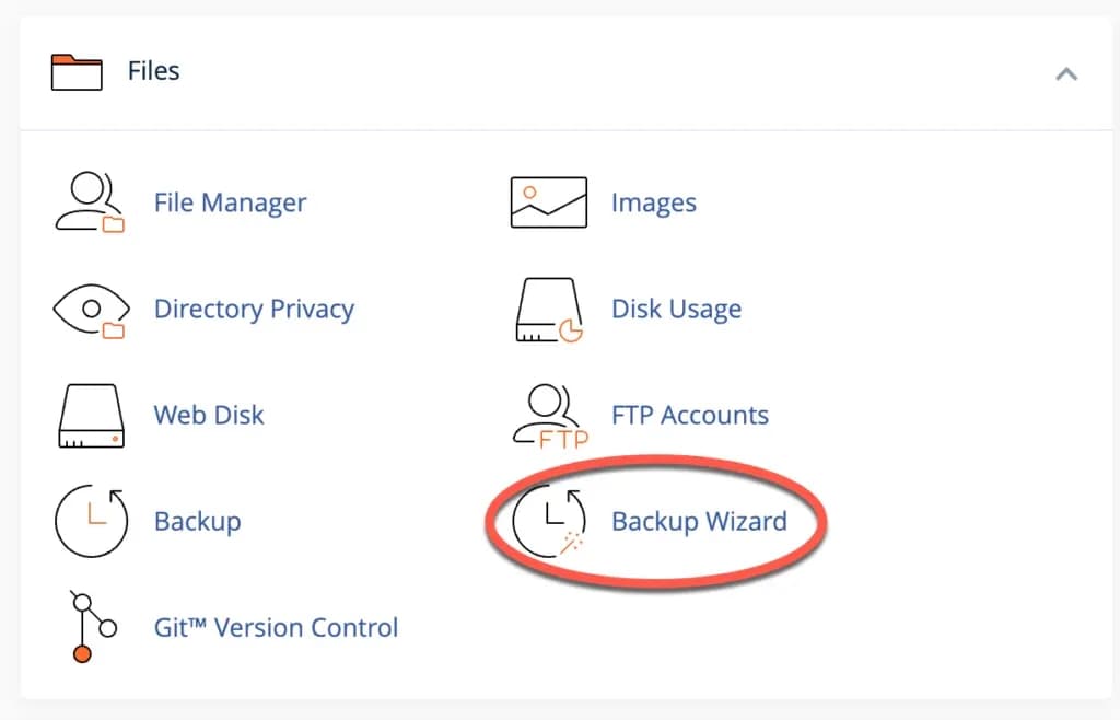 Backup di cPanel