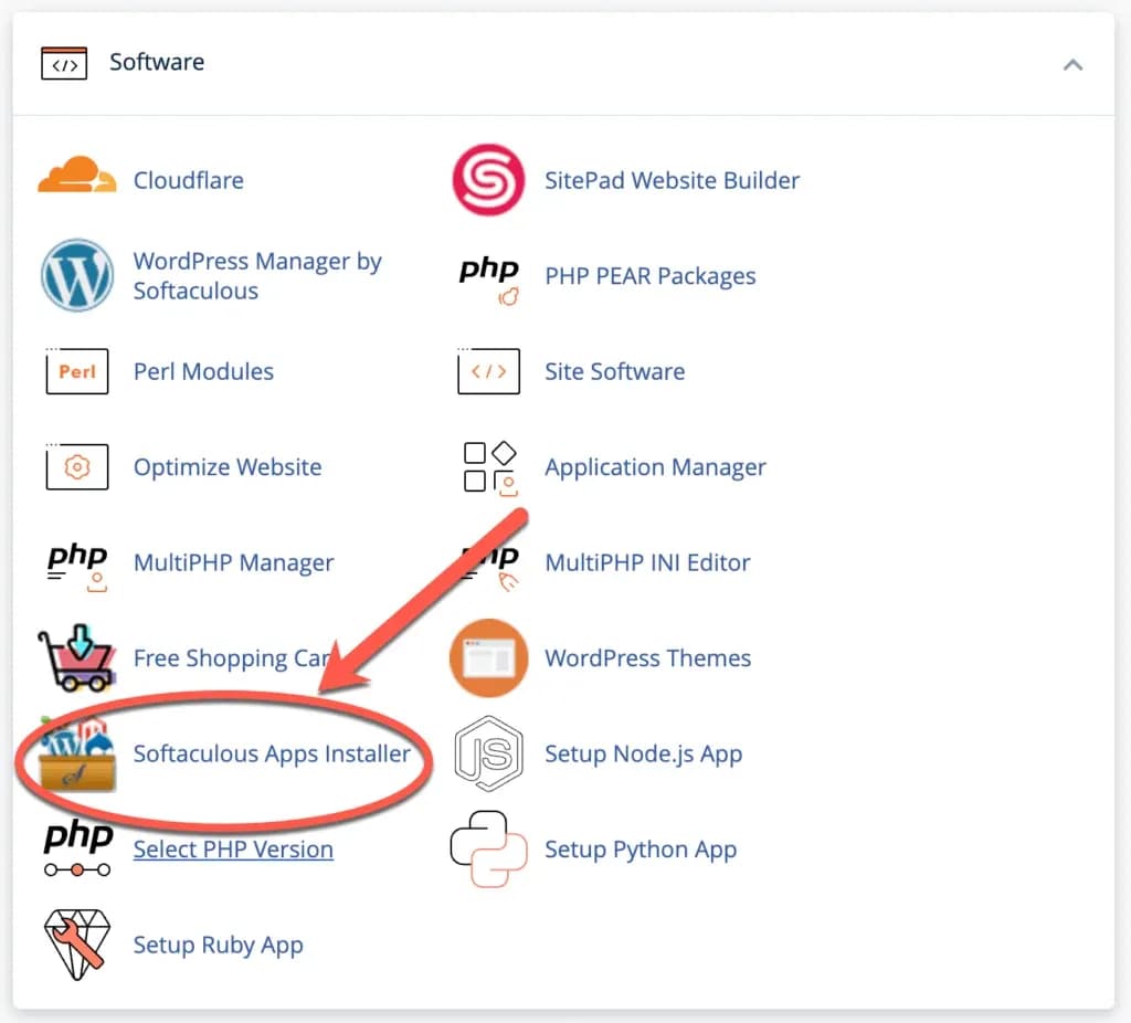 Softaculous di cPanel