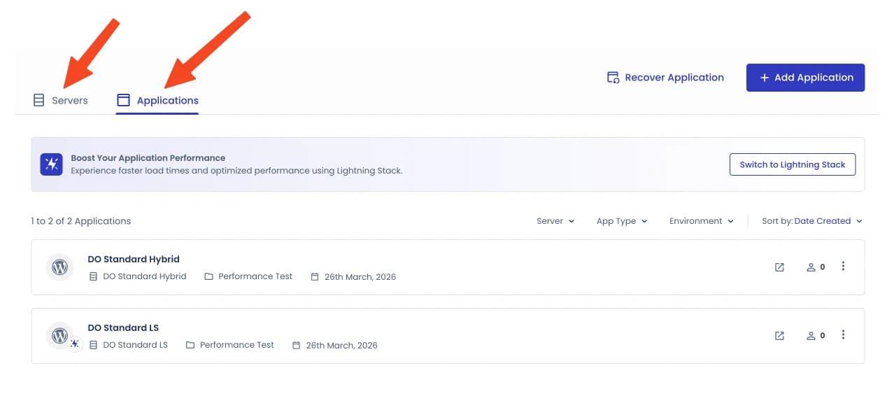 beda server dan application