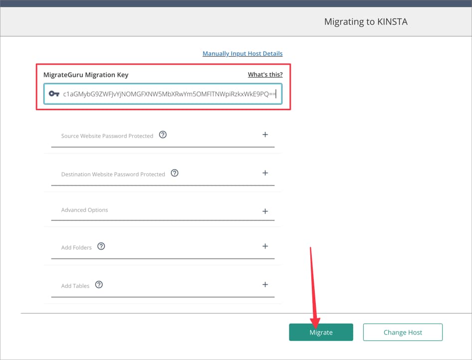 Migrate Guru - Paste Key Migrate Guru - Paste Key
