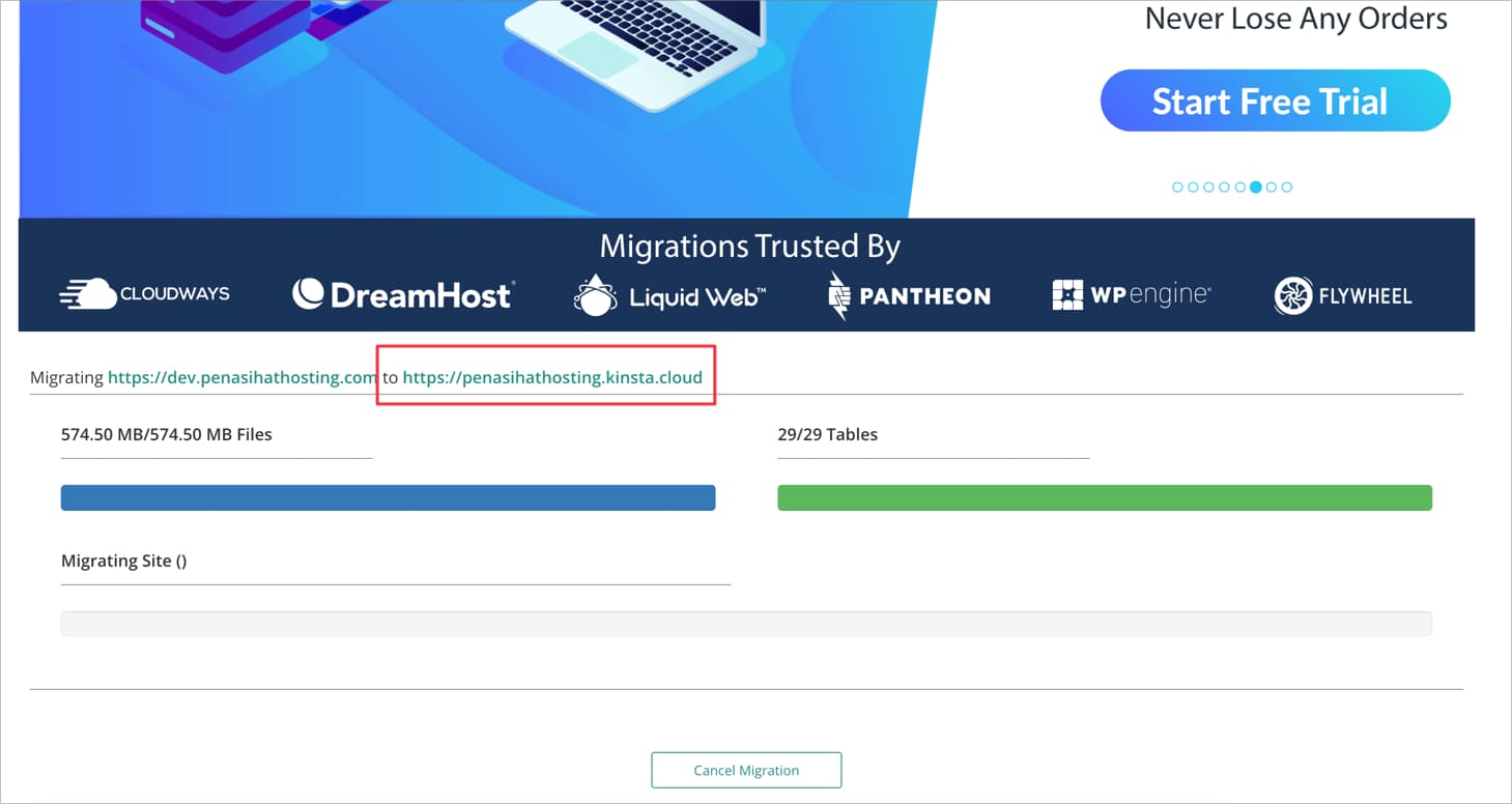 Migrate Guru - Migration Progress Migrate Guru - Migration Progress