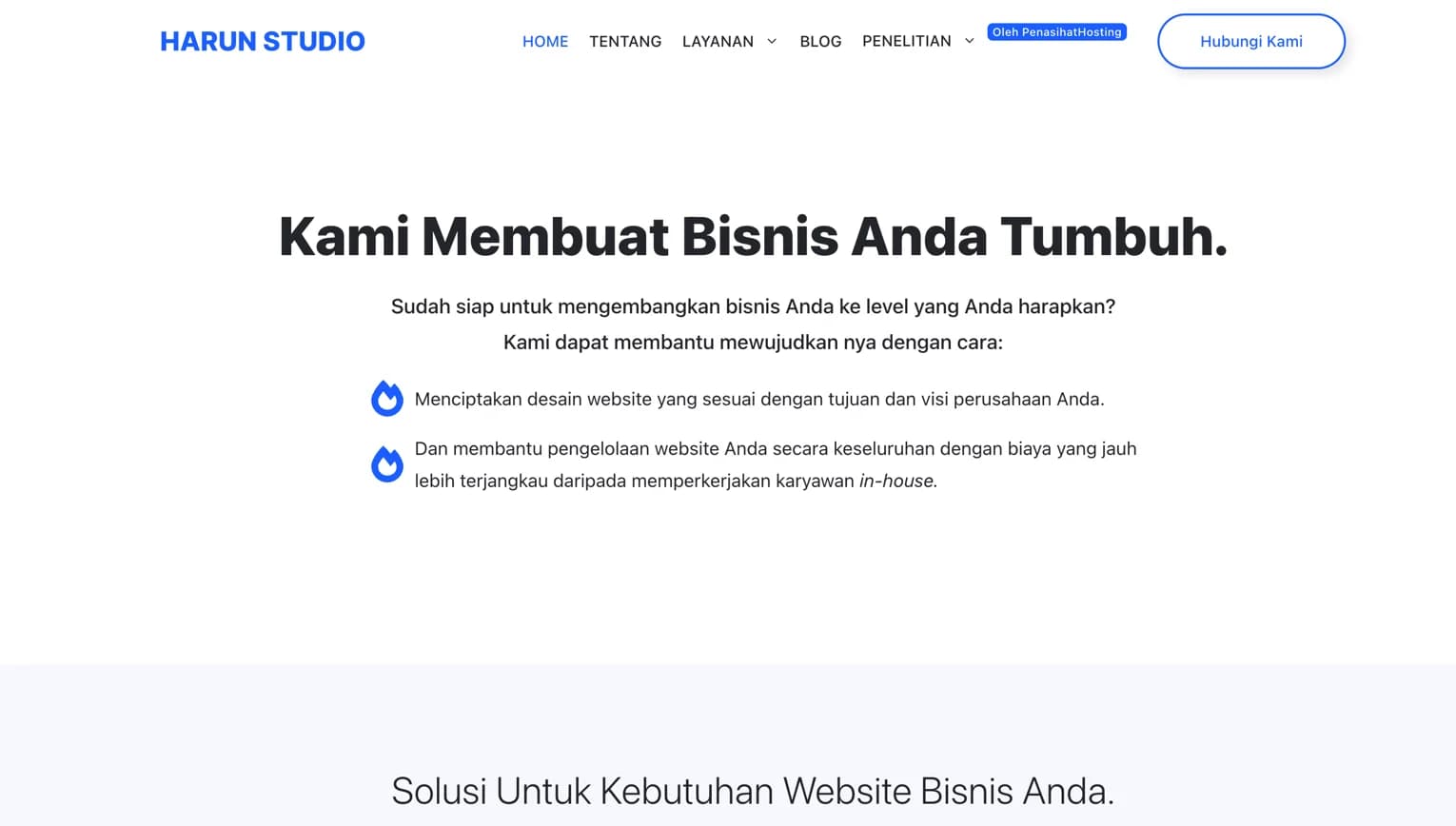 Homepage-Harun-Studio Homepage Harun Studio