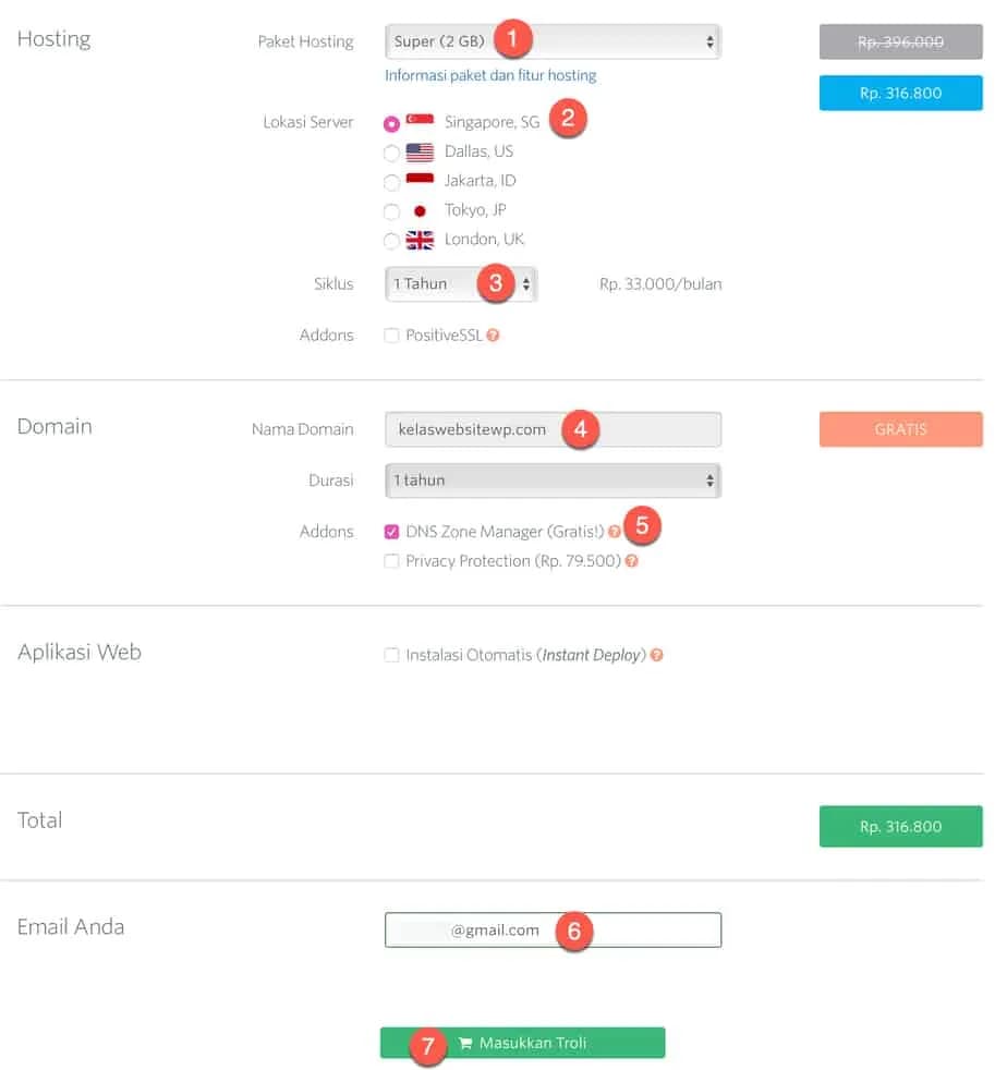 Order hosting di DomaiNesia Order hosting di DomaiNesia