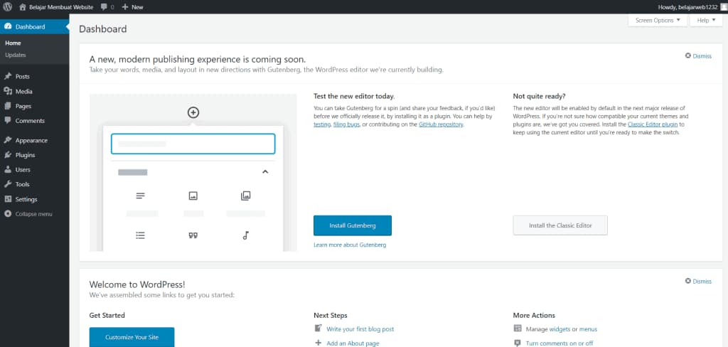 Dashboard WP Dashboard WP