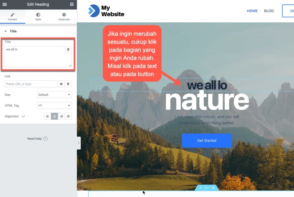 merubah text dan button merubah text dan button